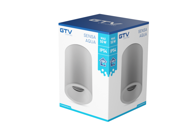 Decor Lampe de plafond SENSA AQUA en aluminium 85x115 IP54 max 50W gris circulaire. 1208964008