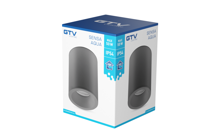 Decor Lampe de plafond SENSA AQUA en aluminium 85x115 IP54 max 50W circulaire noire. 1208964009