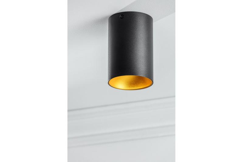 Decor Luminaire de plafond TENSA alum. 96x140 IP20 GU10 rond noir. 1208964018