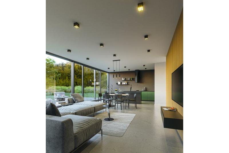 Decor Luminaire suspendu TRESOS II 3xGU10 en aluminium IP20 max. 3x20W noir. 1208964030