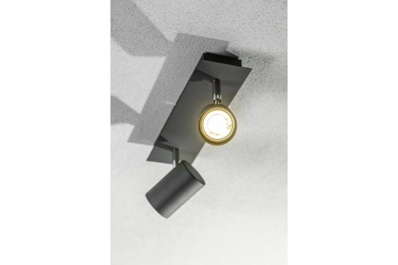 Decor Luminaire de plafond VENETO IP20 max. 20W 2 x GU10 rond noir 1208964038