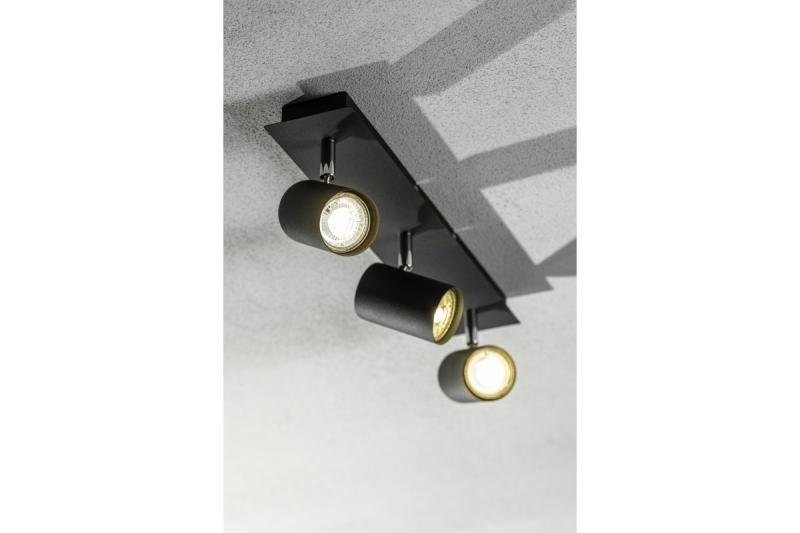 Decor Luminaire de plafond VENETO IP20 max. 20W 3 x GU10 rond noir 1208964040
