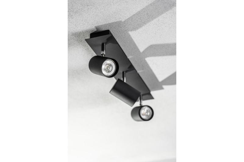 Decor Luminaire de plafond VENETO IP20 max. 20W 3 x GU10 rond noir 1208964040