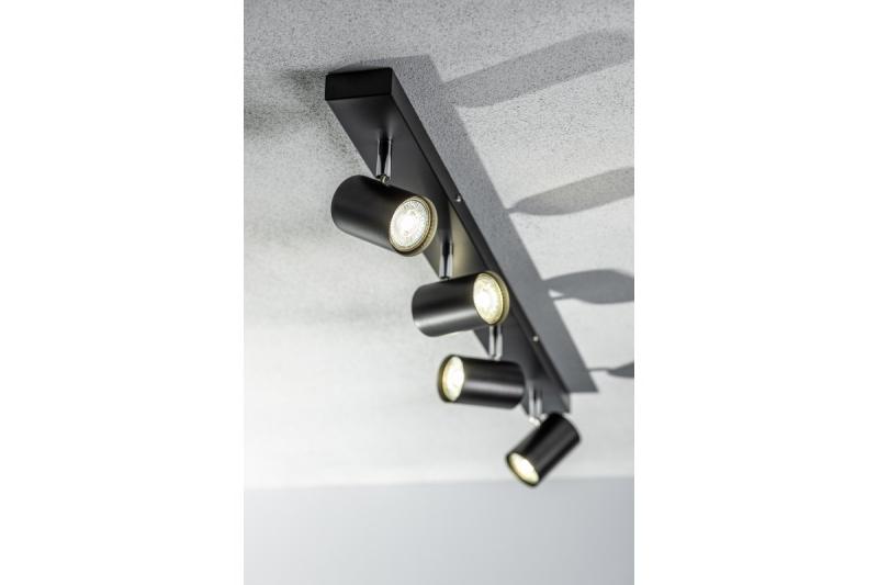 Decor Luminaire de plafond VENETO IP20 max. 20W 4 x GU10 rond noir 1208964042