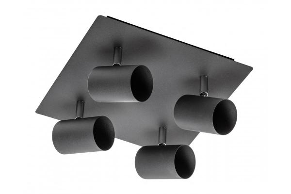 Decor Luminaire de plafond VENETO IP20 max. 20W 4 x GU10 rond/carré noir. 1208964046