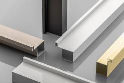 Profilé en aluminium, système sans poignée VELLO, T unilatéral, blanc, longueur 3 m 1208964232