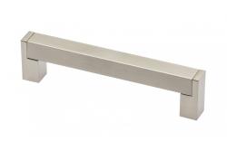 Zamak handle 334 C=128mm brushed steel 1208965756