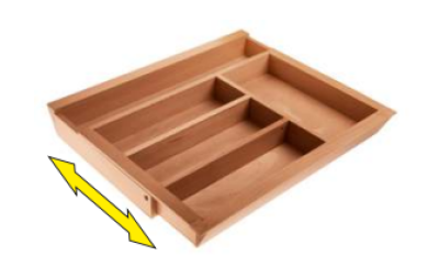 Décor Cutle Compartiments à Couverts Réglable Insert pour Armoires de 400-600mm Couleur Hêtre 1208966289