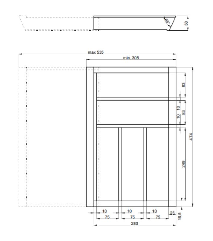 Décor Cutle Range-couverts Ajustable Porte-couverts Couleur Hêtre 1208966290