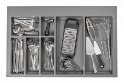 Décor Cutle Bac à Couverts Insert pour Tiroir de Cuisine 800 Anthracite 1208966380