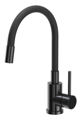 Quadri Bristol mitigeur de cuisine avec bec flexible noir PVD noir 1208967083