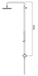 Waterevolution Flow ensemble de douche avec pommeau de douche à effet pluie PVD Gun Metal T141NGME