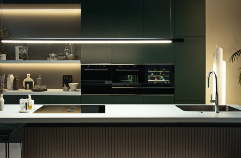 Franke Mythos Masterpiece Robinet de Cuisine Acier Inoxydable avec Bec en J et Douchette Extractible - 115.0711.554