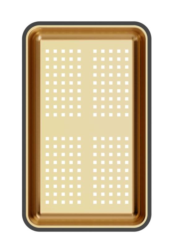 Quadri bac à déchets en cuivre 38x23 cm pour éviers Newport 1208967505