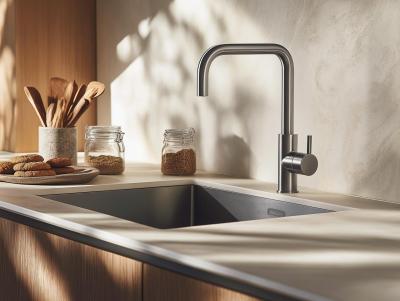 Robinet de cuisine Pure.Sink Elite Steel Pure en inox PS8010-02
