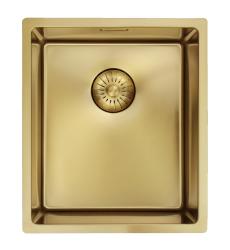 Évier Pure.Sink Prestige 34x40 cm PVD Or rayon de 10 mm sous-plan, à fleur et en pose libre PPG3440-60