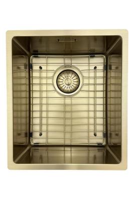 Évier Pure.Sink Prestige 34x40 cm PVD Or rayon de 10 mm sous-plan, à fleur et en pose libre PPG3440-60