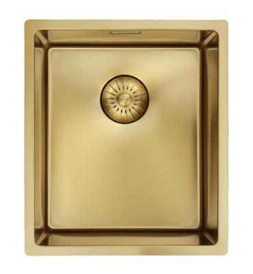 Évier Pure.Sink Prestige 34x40 cm PVD Or rayon de 10 mm sous-plan, à fleur et en pose libre PPG3440-60