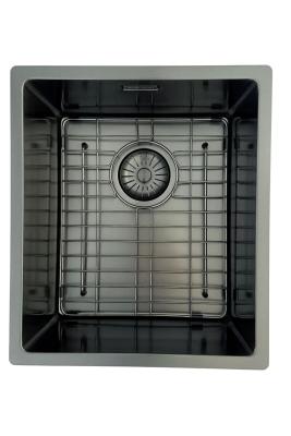 Évier Pure.Sink Prestige PVD gun metal 34x40cm rayon de 10mm encastré,à fleur,en surface PPG3440-61