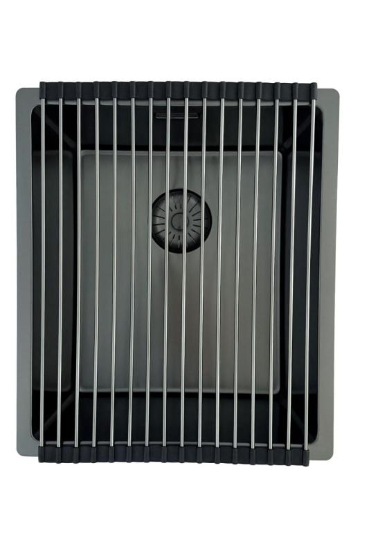 Évier Pure.Sink Prestige PVD gun metal 34x40cm rayon de 10mm encastré,à fleur,en surface PPG3440-61