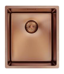 Évier Pure.Sink Prestige 34x40 cm PVD Cuivre rayon 10 mm montage sous-plan, à fleur et en surface PPG3440-62