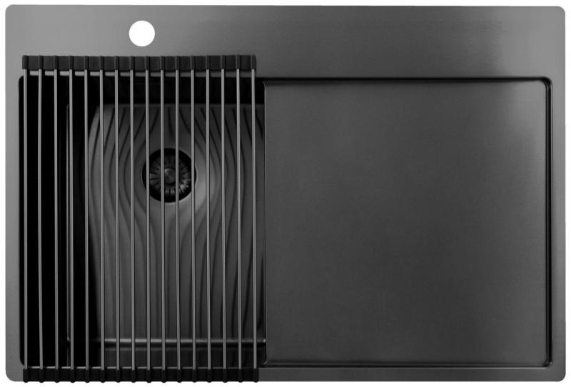 Pure.Sink Prestige tapis roulant pour évier Gun Metal PPGRM40-61