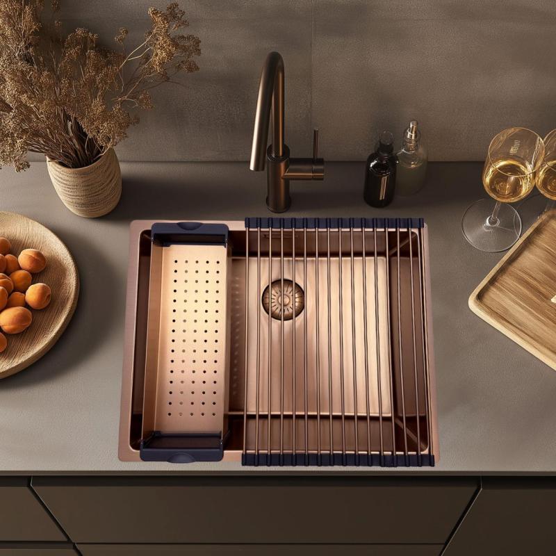 Pure.Sink Prestige tapis roulant pour évier Cuivre PPGRM40-62