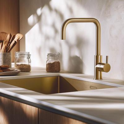 Robinet de cuisine Pure.Sink Elite Steel Pure en PVD or brossé PS8010-60