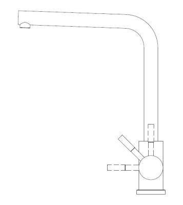 Robinet de cuisine Pure.Sink Elite Steel Spark en métal PVD Gun PS8040-61