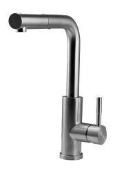 Robinet de cuisine Pure.Sink Elite Steel Spark-S en acier inoxydable avec bec extensible PS8041-02