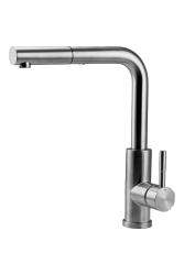 Robinet de cuisine Pure.Sink Elite Steel Spark-S en acier inoxydable avec bec extensible PS8041-02