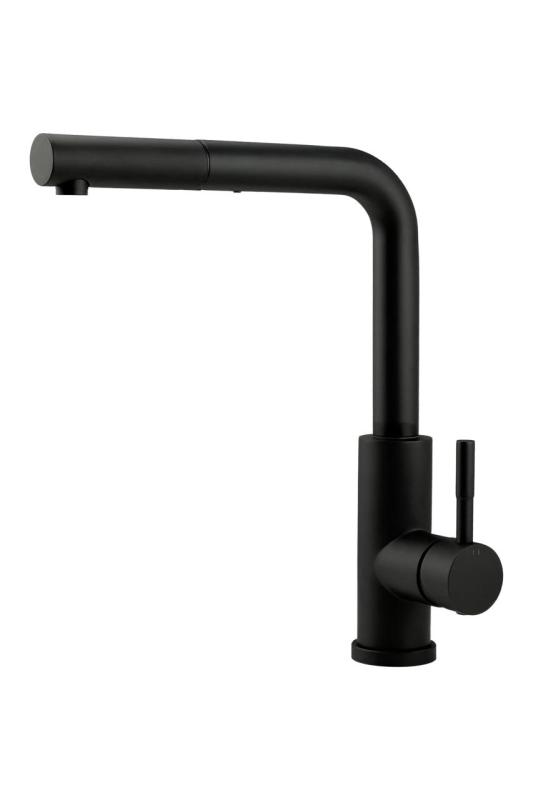 Pure.Sink Elite Steel Spark-S keukenkraan Matzwart met uittrekbare uitloop PS8041-10