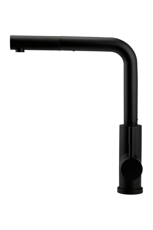 Pure.Sink Elite Steel Spark-S keukenkraan Matzwart met uittrekbare uitloop PS8041-10