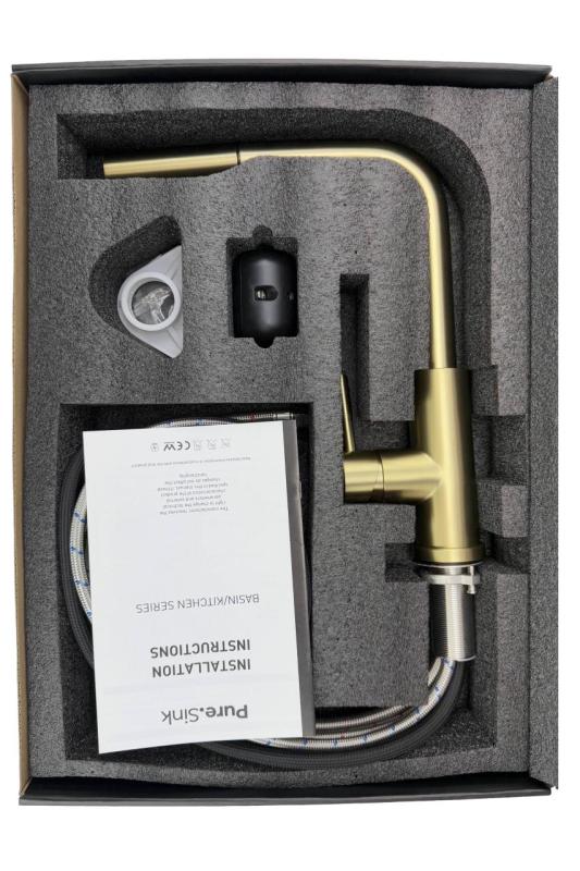 Pure.Sink Elite Steel Spark-S keukenkraan Matzwart met uittrekbare uitloop PS8041-10