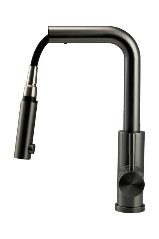 Pure.Sink Elite Steel Spark-S keukenkraan PVD Gun metal met uittrekbare uitloop PS8041-61