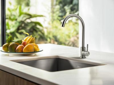 Robinet de cuisine Pure.Sink Elite Steel Stream en inox PS8044-02