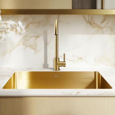 Robinet de cuisine Pure.Sink Elite Steel Stream en acier PVD or brossé PS8044-60