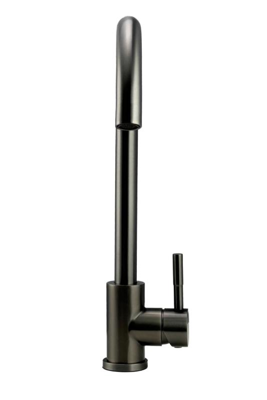 Robinet de cuisine Pure.Sink Elite Steel Stream en acier PVD Gun Metal PS8044-61.