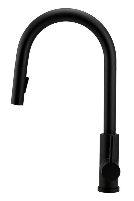 Pure.Sink Elite Steel Stream-S keukenkraan Matzwart met uittrekbare uitloop PS8045-10