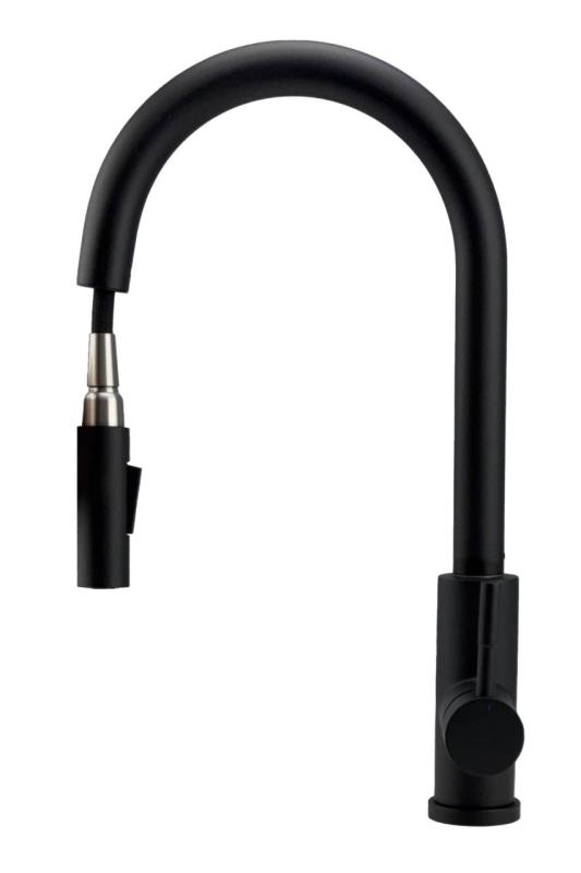 Pure.Sink Elite Steel Stream-S keukenkraan Matzwart met uittrekbare uitloop PS8045-10
