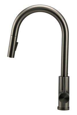 Robinet de cuisine Pure.Sink Elite Steel Stream-S en métal PVD Gun avec bec extractible PS8045-61