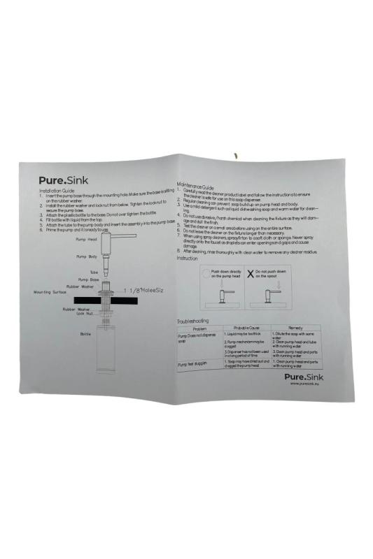 Pure.Sink Elite Steel Shine distributeur de savon en inox rechargeable par le dessus PS9010-02