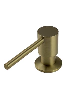 Distributeur de savon encastré Pure.Sink Elite Steel Shine en PVD or brossé, rechargeable par le haut PS9010-60.