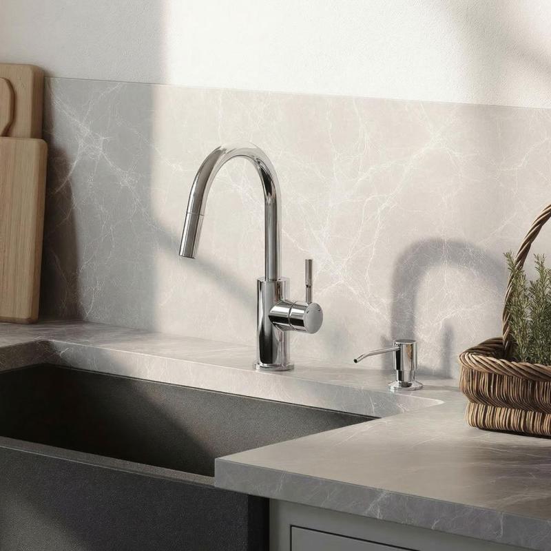 Distributeur de Savon à Encaster Quadri Manchester Chrome - Rechargeable par le Haut 1208967654