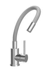 Quadri Bristol Robinet de Cuisine en Acier Inoxydable avec Bec Flexible Gris 1208967663