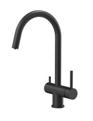 Quadri Leichester Robinet de Cuisine Noir 3-voies avec une connexion supplémentaire pour l'eau filtrée 1208967671