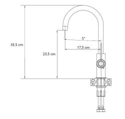 Quadri Lancaster Mitigeur de Cuisine PVD Cuivre avec Bec Pivotant 1208967684