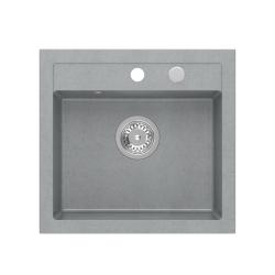 Quadri Londres Granit Gris Évier 50x47cm avec Trou pour Robinet Encastré - 1208967727