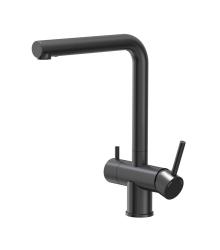Quadri Ellesmere Mitigeur de Cuisine Noir 3-voies avec une connexion supplémentaire pour l'eau filtrée 1208967780