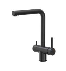Quadri Ellesmere Mitigeur de Cuisine Noir 3-voies avec une connexion supplémentaire pour l'eau filtrée 1208967780